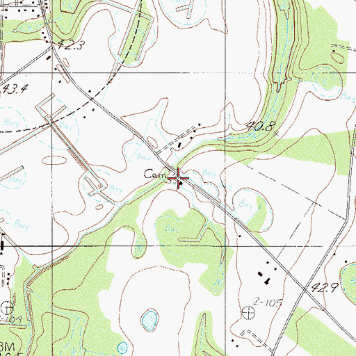 Topographic Map of Long Branch Church, SC