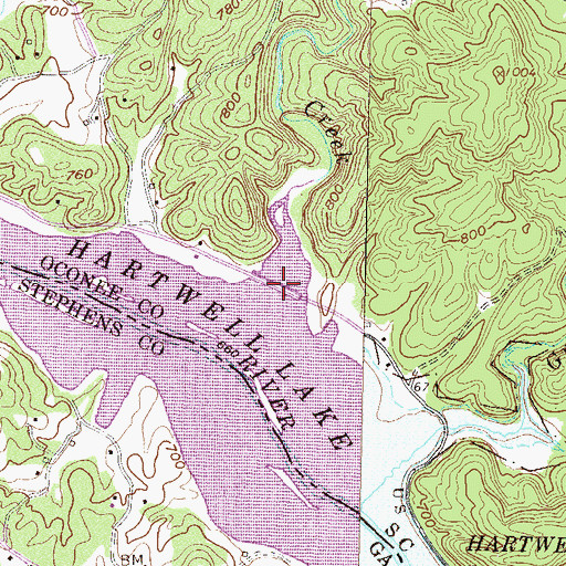 Topographic Map of Longnose Creek, SC