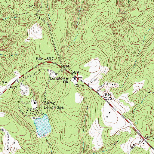 Topographic Map of Longtown Church, SC