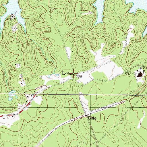 Topographic Map of Lota, SC