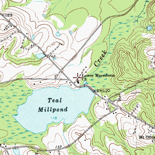 Topographic Map of Lower Macedonia Baptist Church, SC