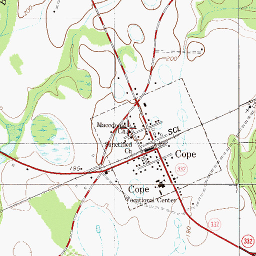 Topographic Map of Macedonia Church, SC