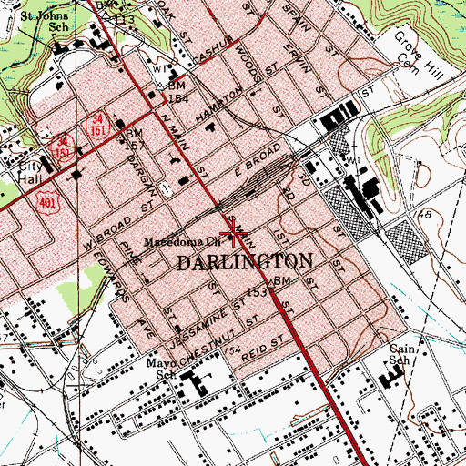 Topographic Map of Macedonia Church, SC