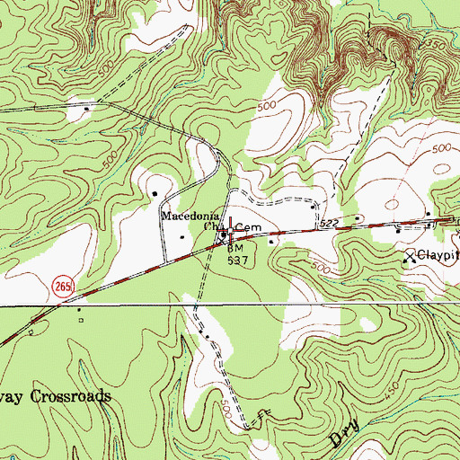Topographic Map of Macedonia Church, SC