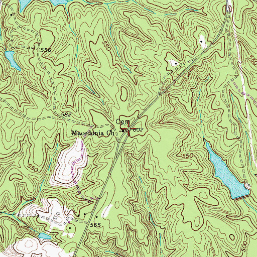 Topographic Map of Macedonia Church, SC