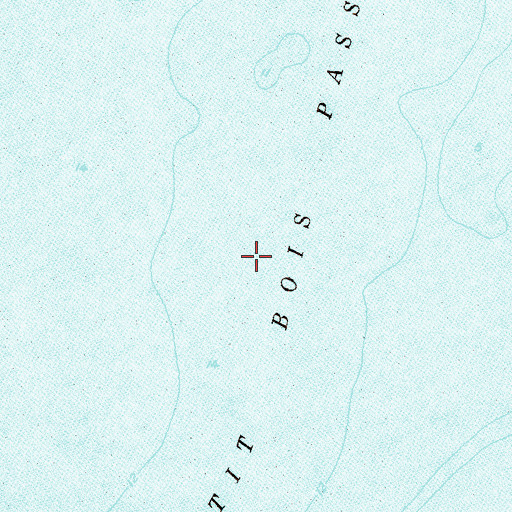 Topographic Map of Petit Bois Pass, AL