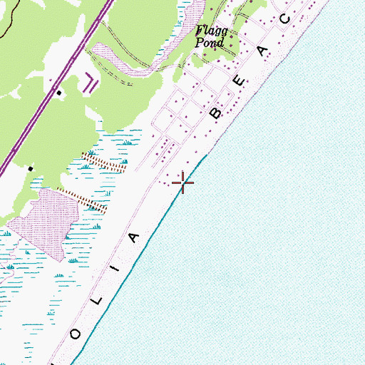 Topographic Map of Magnolia Beach, SC