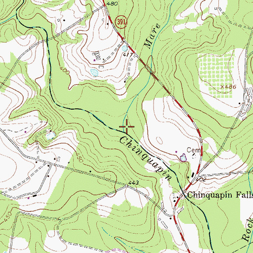 Topographic Map of Mare Branch, SC