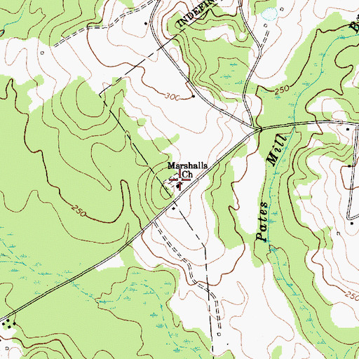 Topographic Map of Marshalls Church, SC