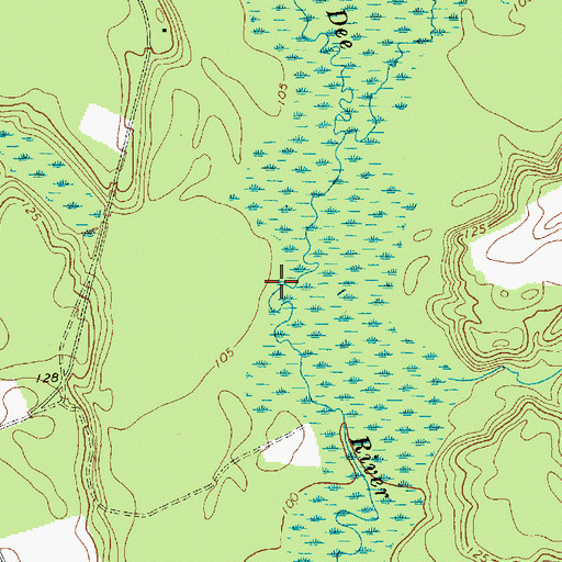 Topographic Map of Martins Branch, SC