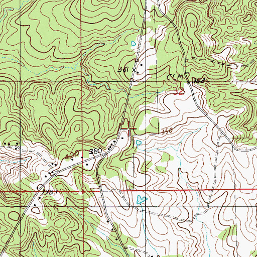 Topographic Map of Petronia School, AL
