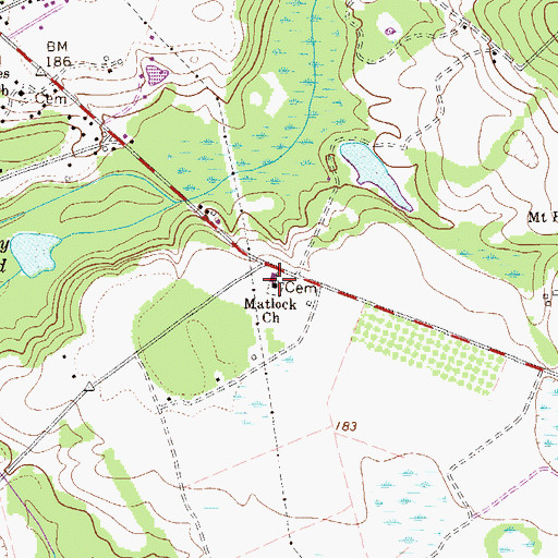 Topographic Map of Matlock Baptist Church, SC