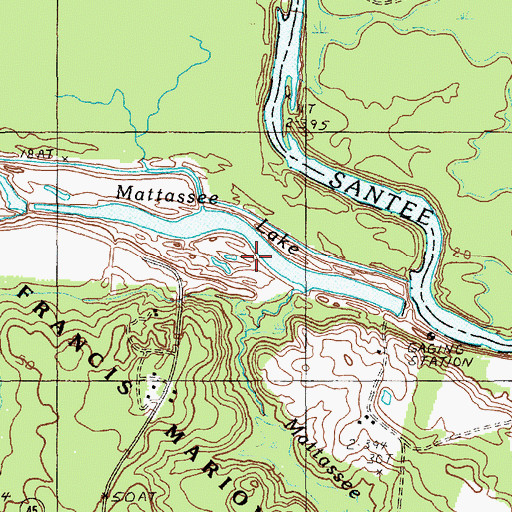 Topographic Map of Mattassee Branch, SC