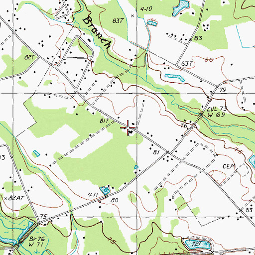 Topographic Map of Matthews Tabernacle, SC