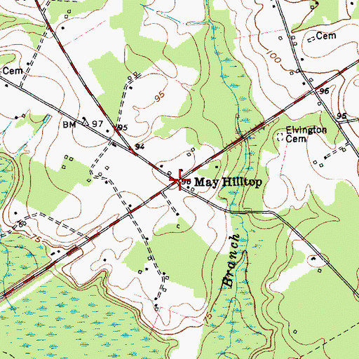 Topographic Map of May Hilltop, SC