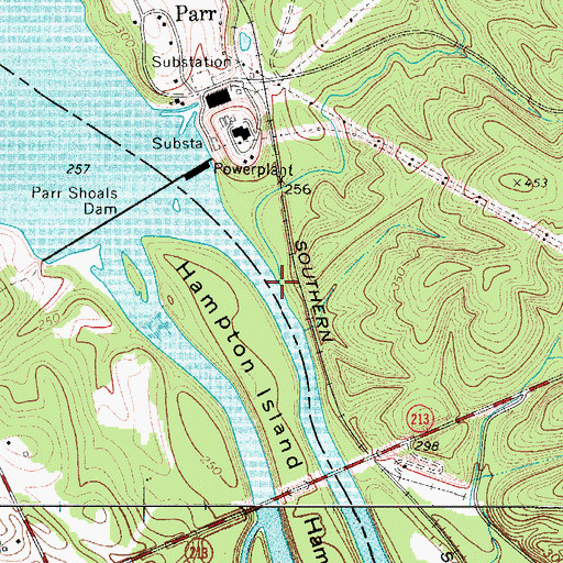 Topographic Map of Mayo Creek, SC