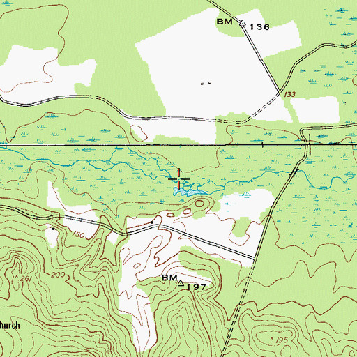 Topographic Map of McCaskill Creek, SC
