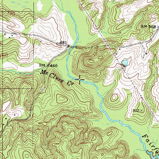 Topographic Map of McClure Creek, SC