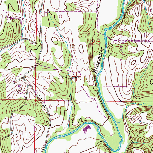 Topographic Map of Pettus Cemetery, AL