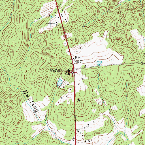 Topographic Map of McCollough Church, SC