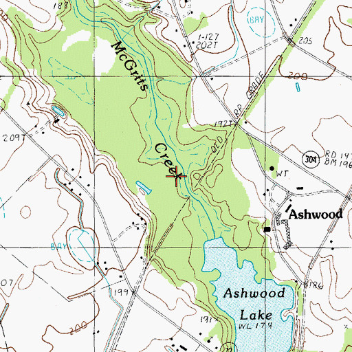 Topographic Map of McGirts Creek, SC