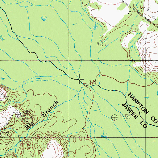 Topographic Map of McPherson Creek, SC