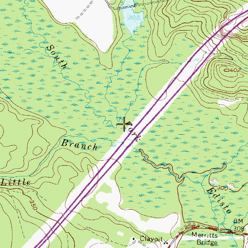 Topographic Map of McTier Creek, SC