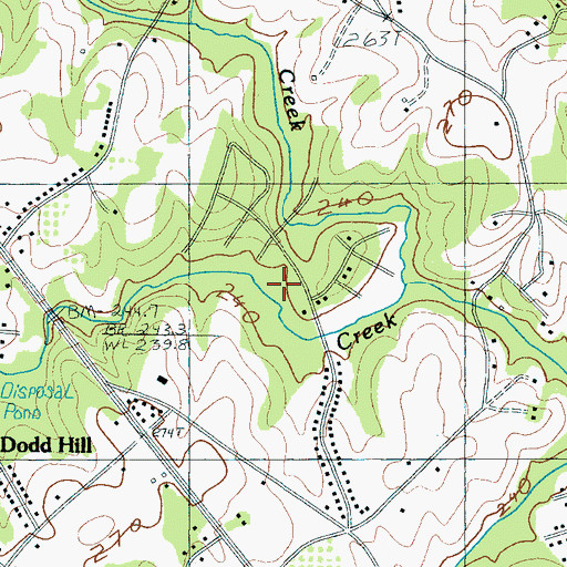 Topographic Map of Meadow Creek, SC