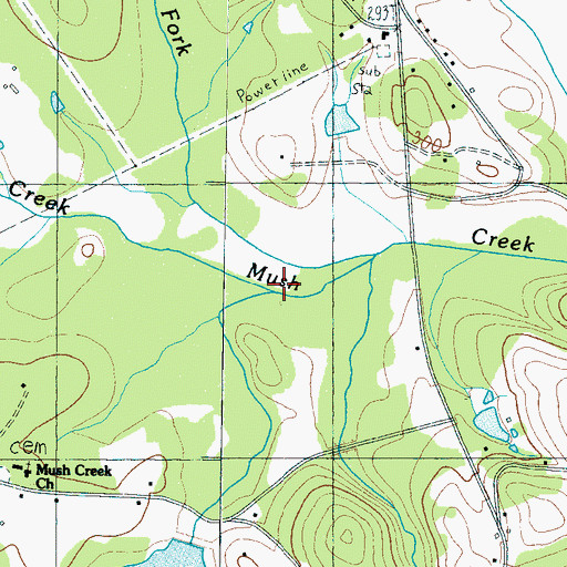 Topographic Map of Meadow Fork, SC