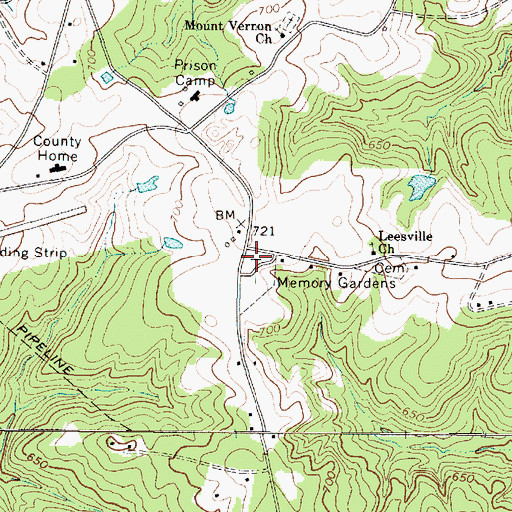 Topographic Map of Memory Gardens, SC