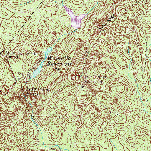 Topographic Map of Middle Tunnel, SC