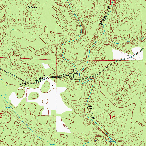 Topographic Map of Pewter Creek, AL