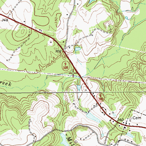 Topographic Map of Mill Creek, SC