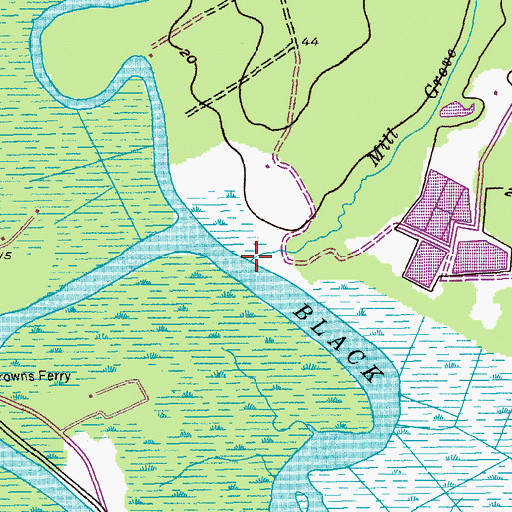 Topographic Map of Mill Grove Creek, SC