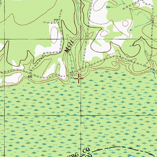 Topographic Map of Mill Run, SC