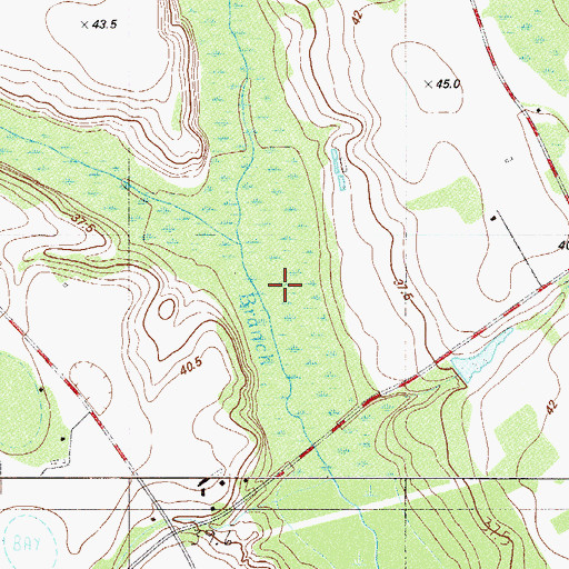 Topographic Map of Miller Swamp, SC