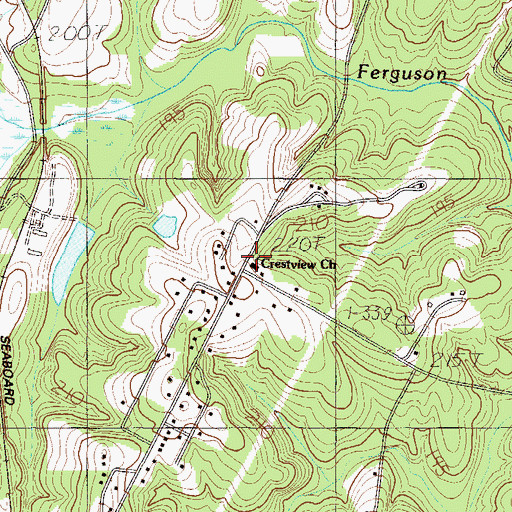 Topographic Map of Crestview Church, SC