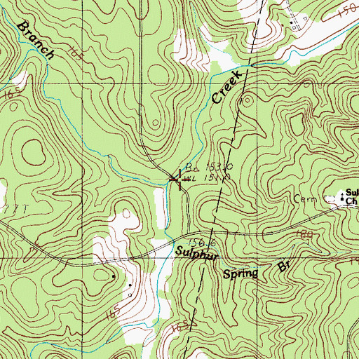 Topographic Map of Mineral Spring Branch, SC