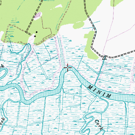 Topographic Map of Minim Creek, SC