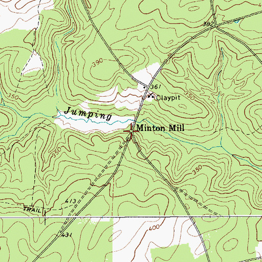 Topographic Map of Minton Mill, SC