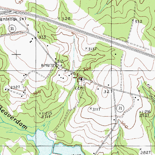 Topographic Map of Mizpah Church, SC