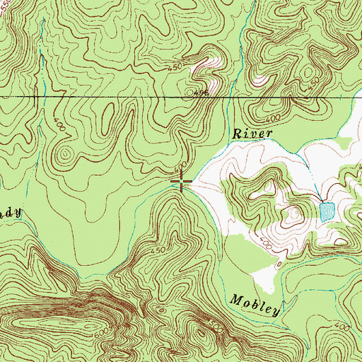 Topographic Map of Mobley Creek, SC
