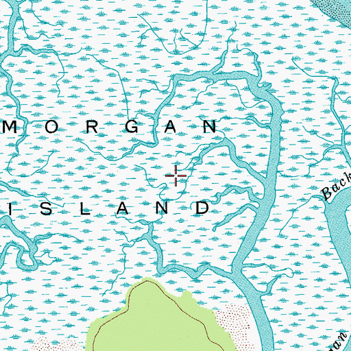 Topographic Map of Morgan Island, SC