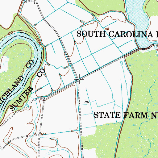 Topographic Map of South Carolina Penitentiary State Farm Number One, SC