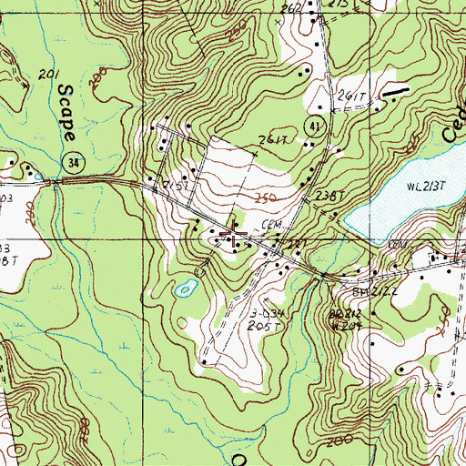 Topographic Map of Benjamin Church, SC