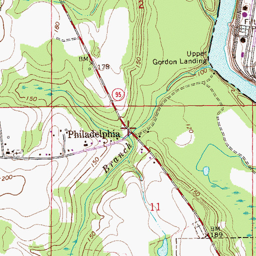 Topographic Map of Philadelphia, AL