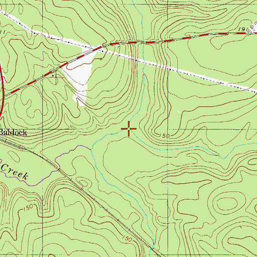 Topographic Map of Bentley Branch, SC