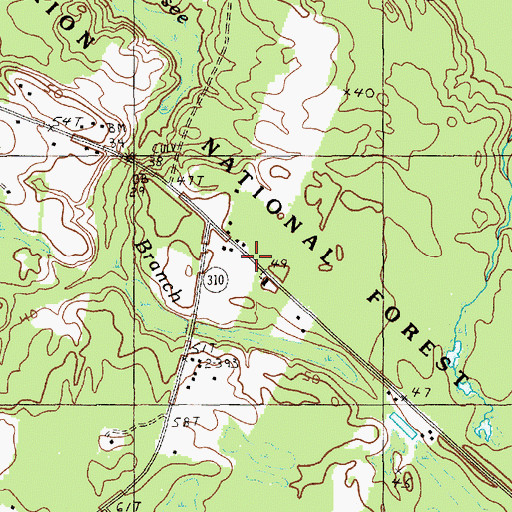 Topographic Map of Betaw Church, SC