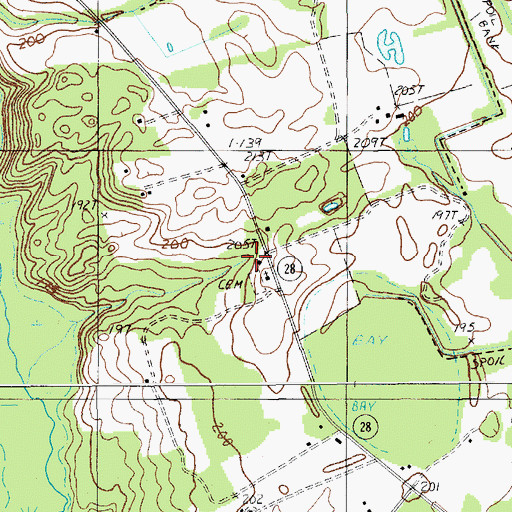 Topographic Map of Bethany Church, SC
