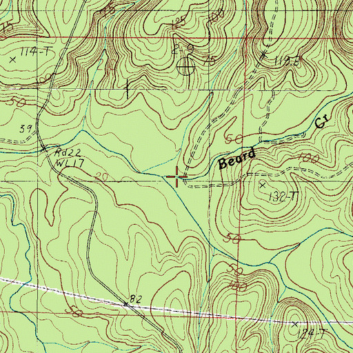 Topographic Map of Philip Creek, AL
